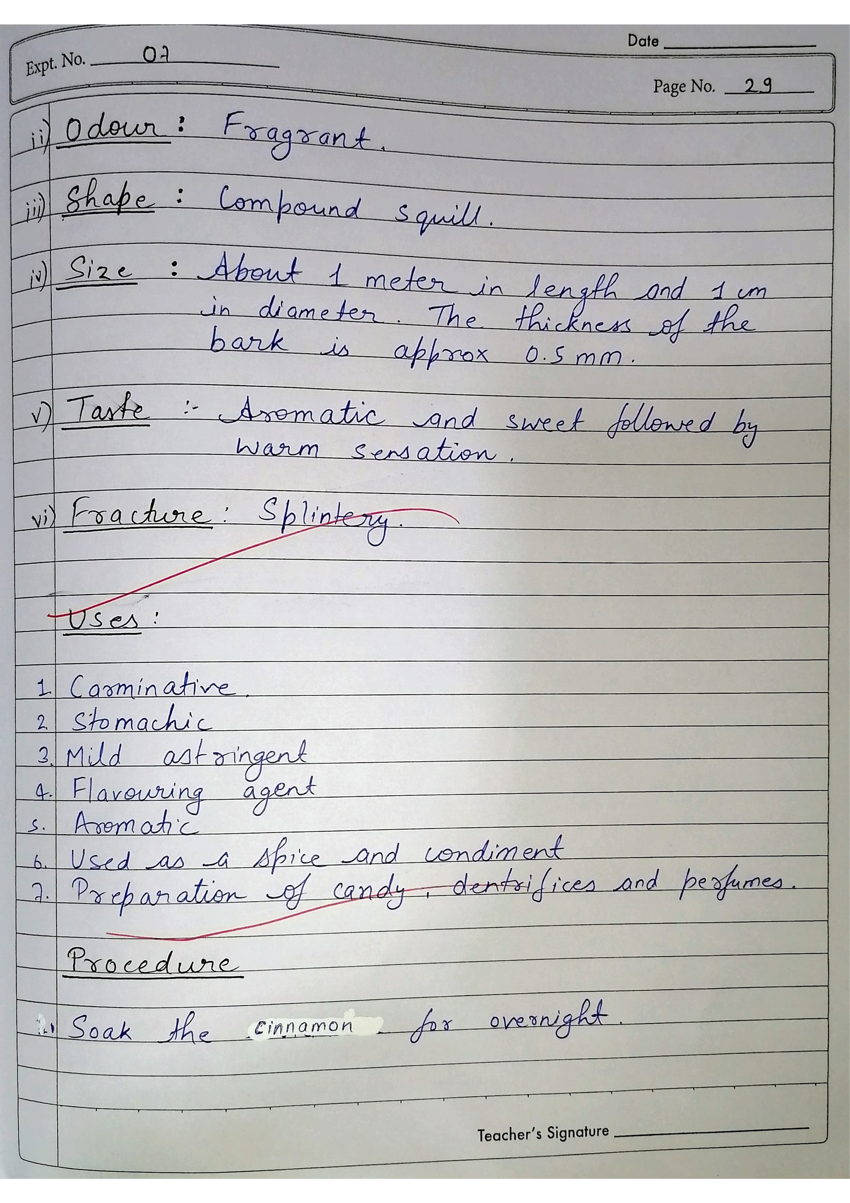 Pharmacognosy Practical